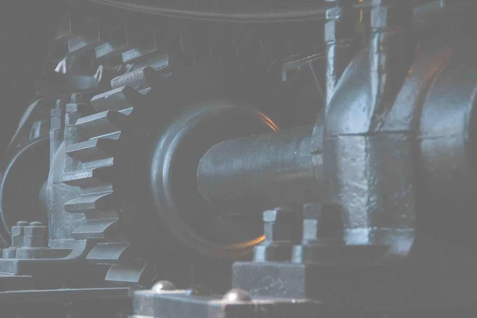 Engrenages d'une machine de production