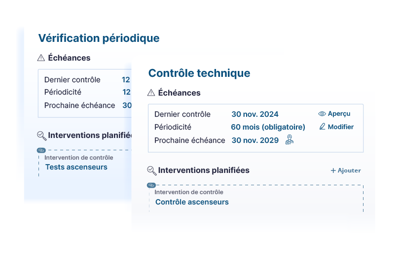 Fiche de contrôle technique : dernier contrôle, périodicité de 60 mois obligatoire et prochaine échéance
