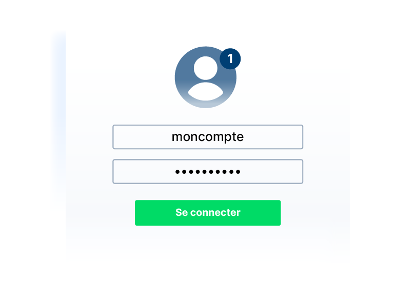 Écran de connexion Ealico avec un identifiant de compte unique et un bouton Se connecter