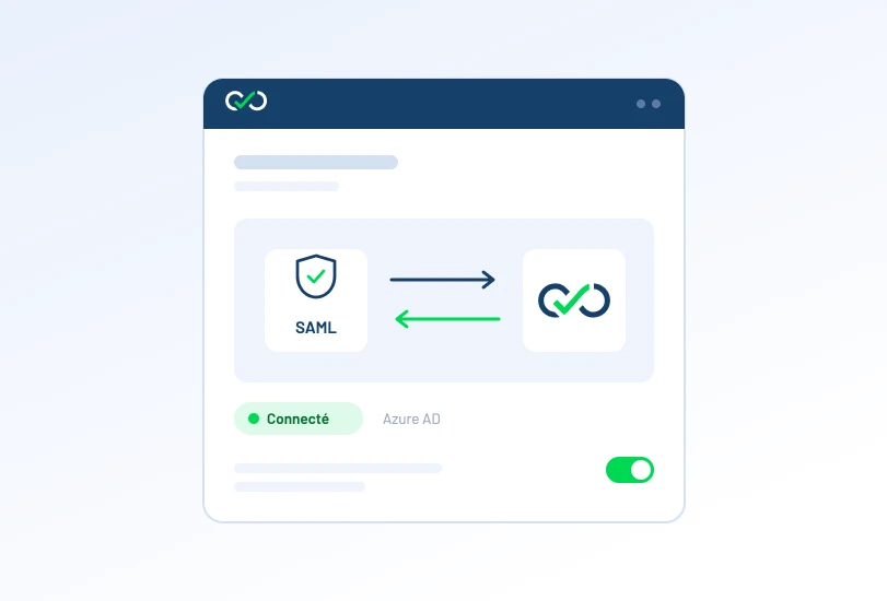 Nuage de votre fournisseur d'identité relié au logo Ealico par le protocole SAML