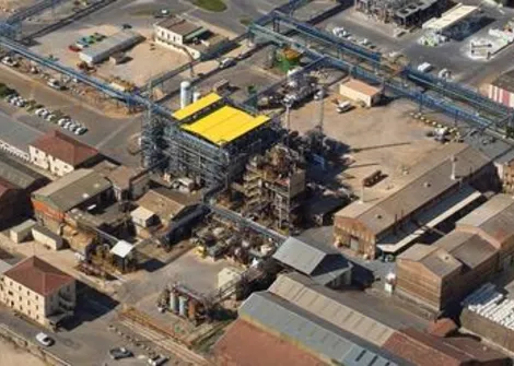 Vue aérienne du site Solvay de Salindres