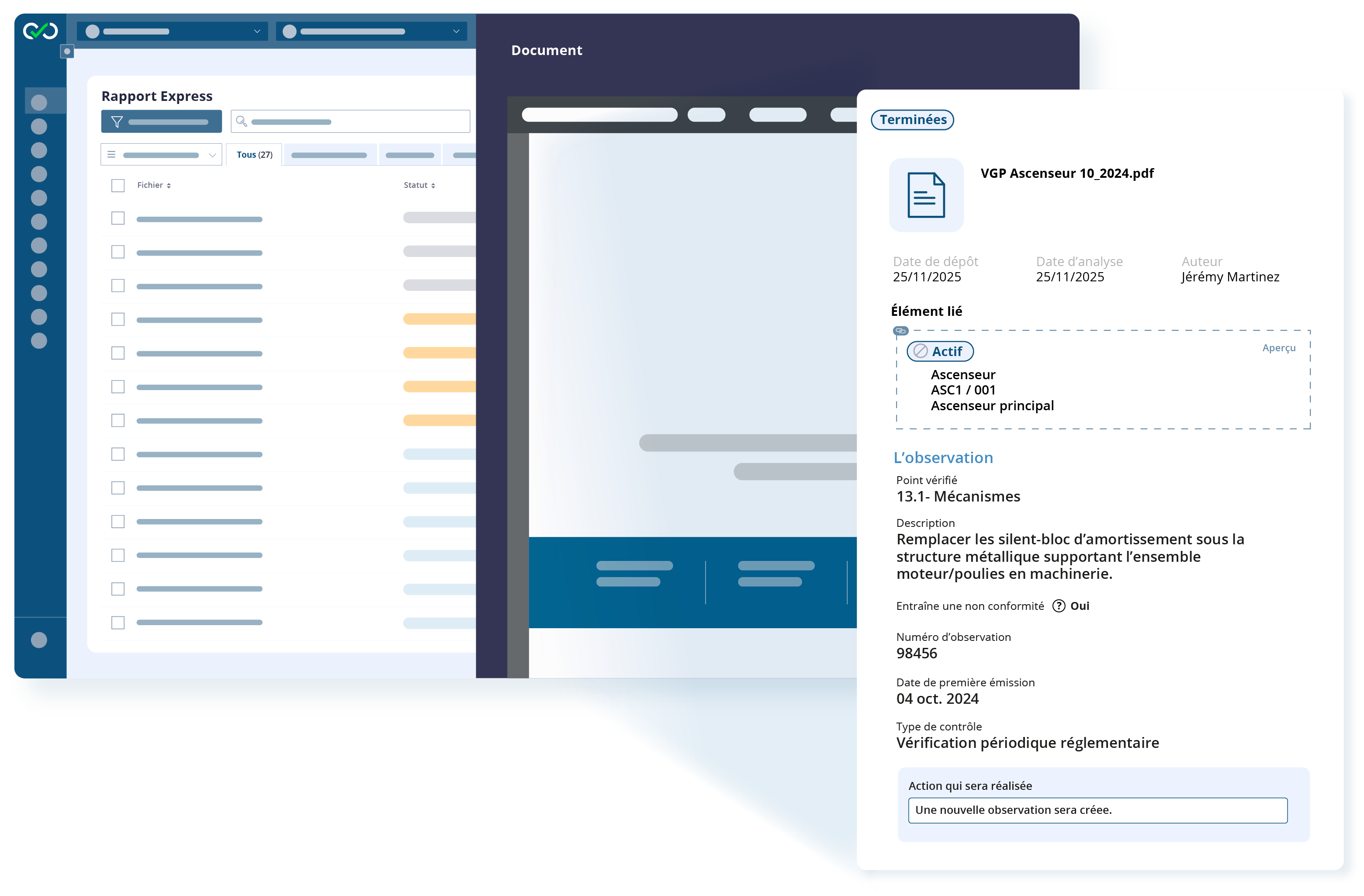 Rapport dashboard capture
